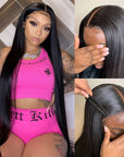 Straight 13x4 Invisible Lace Full Frontal Wig | Natural Pre-plucked Hairline