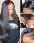 Straight 13x4 Invisible Lace Full Frontal Wig | Natural Pre-plucked Hairline