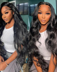 Body Wave 13x4 Invisible Lace Full Frontal Wig | Natural Pre-plucked Hairline