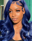 Midnight Blue | 13x4 Invisible Lace Full Frontal Wig | Natural Pre-plucked Hairline