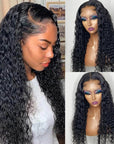 Water Wave 13x4 Invisible Lace Full Frontal Wig | Natural Pre-plucked Hairline