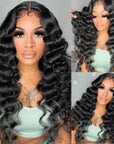 Loose Wave 13x4 Invisible Lace Full Frontal Wig | Natural Pre-plucked Hairline