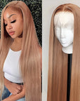 Light Cocoa | 13x4 Invisible Lace Full Frontal Wig | Natural Pre-plucked Hairline