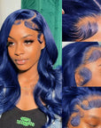 Midnight Blue | 13x4 Invisible Lace Full Frontal Wig | Natural Pre-plucked Hairline